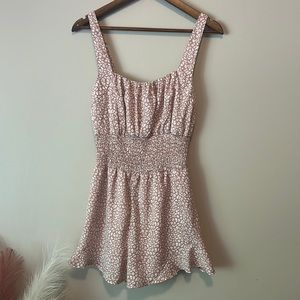 Pink cheetah print romper